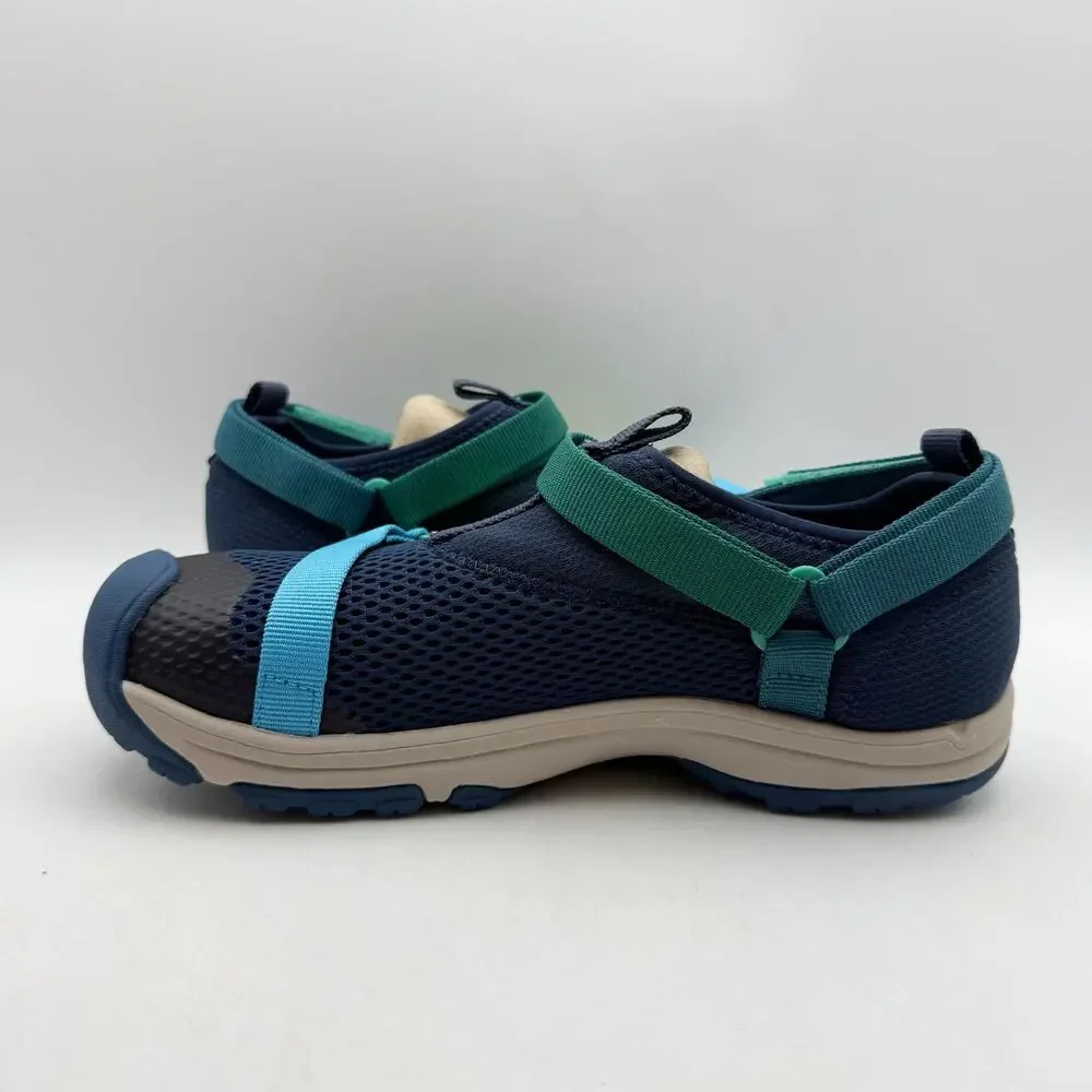 TEVA Kids Outflow Universal Sandals Youth 5 Navy Blue Green Water Shoes NIB
